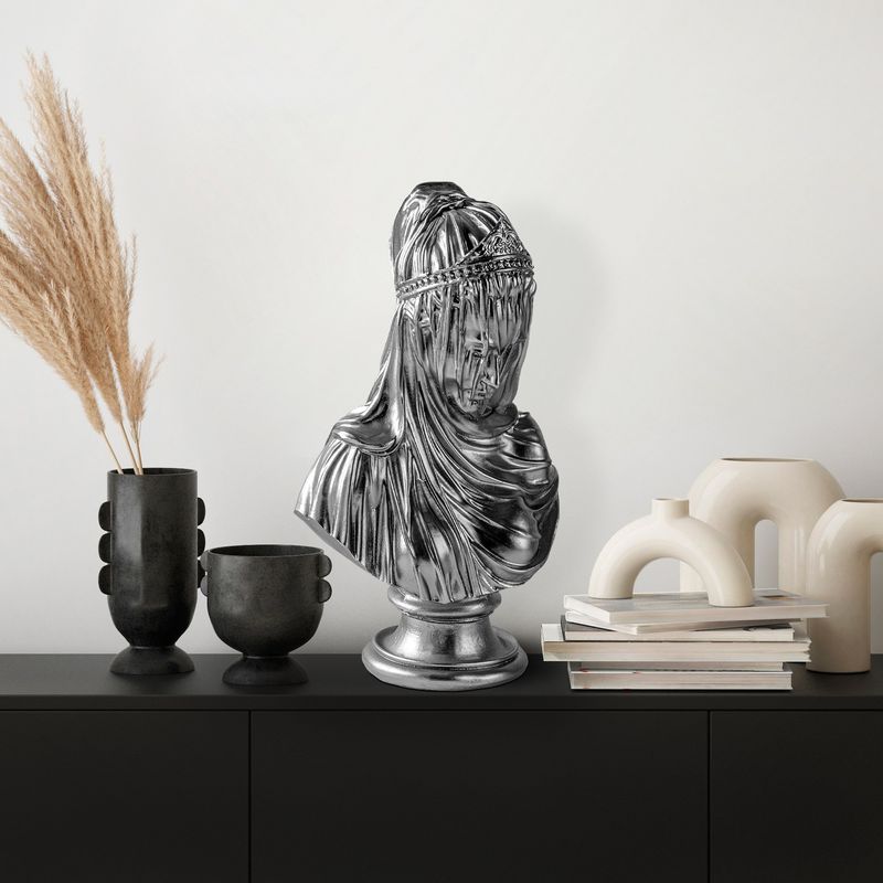 Casa si Gradina - Decoratiuni - Obiecte decorative - Accesorii decorative - Obiect decorativ Aberto Design, 100% poliester, 20 x 15 x 35 cm, argintiu, 565TNL1354 - Infinity.ro