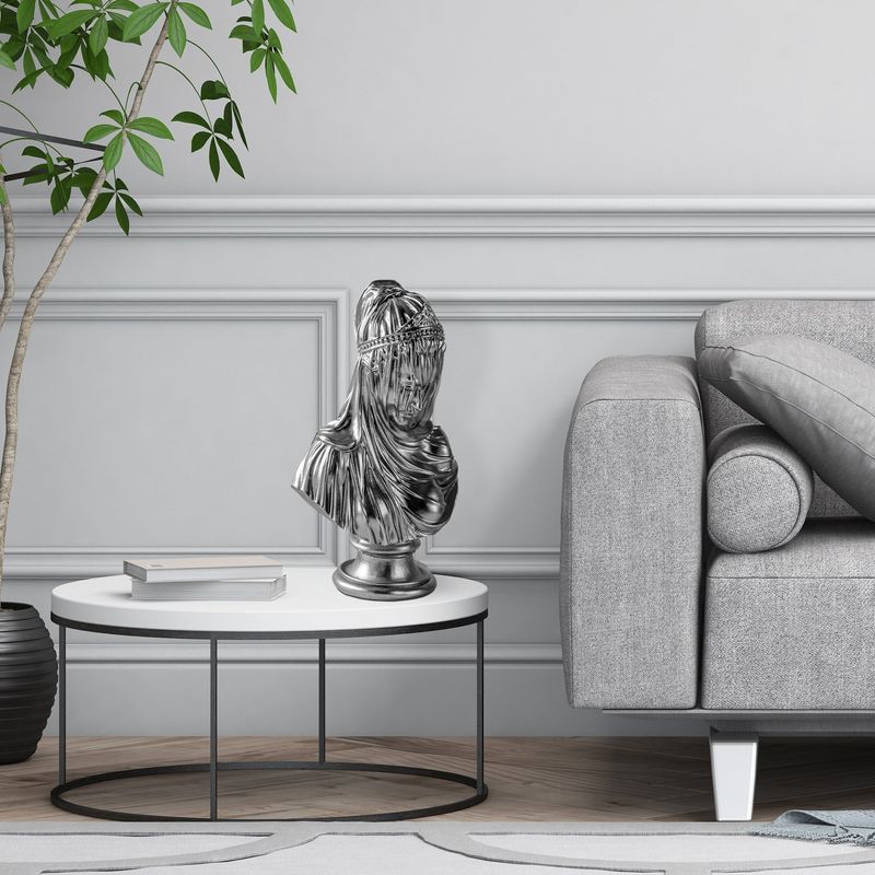 Casa si Gradina - Decoratiuni - Obiecte decorative - Accesorii decorative - Obiect decorativ Aberto Design, 100% poliester, 20 x 15 x 35 cm, argintiu, 565TNL1354 - Infinity.ro