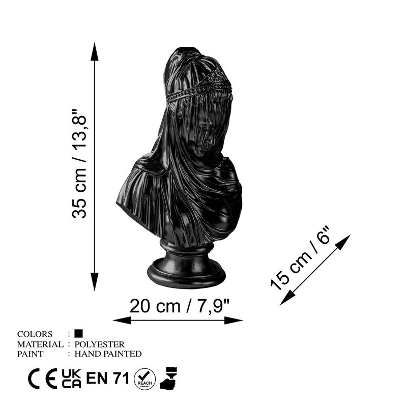 Casa si Gradina - Decoratiuni - Obiecte decorative - Accesorii decorative - Obiect decorativ Aberto Design, 100% poliester, 20 x 15 x 35 cm, negru, 565TNL1355 - Infinity.ro