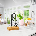 Casa si Gradina - Decoratiuni - Obiecte decorative - Accesorii decorative - Obiect decorativ Aberto Design, metal, 26 x 8 x 17 cm, lemn/negru, 565TNL1247 - Infinity.ro