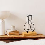 Casa si Gradina - Decoratiuni - Obiecte decorative - Accesorii decorative - Obiect decorativ Aberto Design, metal, 26 x 8 x 17 cm, lemn/negru, 565TNL1247 - Infinity.ro