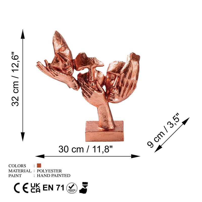 Casa si Gradina - Decoratiuni - Obiecte decorative - Accesorii decorative - Obiect decorativ Aberto Design, 100% poliester, 30 x 9 x 32 cm, cupru, 565TNL1333 - Infinity.ro