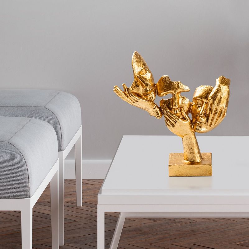 Casa si Gradina - Decoratiuni - Obiecte decorative - Accesorii decorative - Obiect decorativ Aberto Design, 100% poliester, 30 x 9 x 32 cm, auriu, 565TNL1332 - Infinity.ro