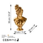 Casa si Gradina - Decoratiuni - Obiecte decorative - Accesorii decorative - Obiect decorativ Aberto Design, 100% poliester, 30 x 23 x 35 cm, auriu, 565TNL1348 - Infinity.ro
