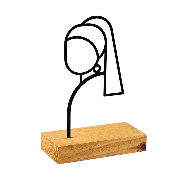 Casa si Gradina - Decoratiuni - Obiecte decorative - Accesorii decorative - Obiect decorativ Aberto Design, metal, 24 x 8 x 17 cm, lemn/negru, 565TNL1244 - Infinity.ro