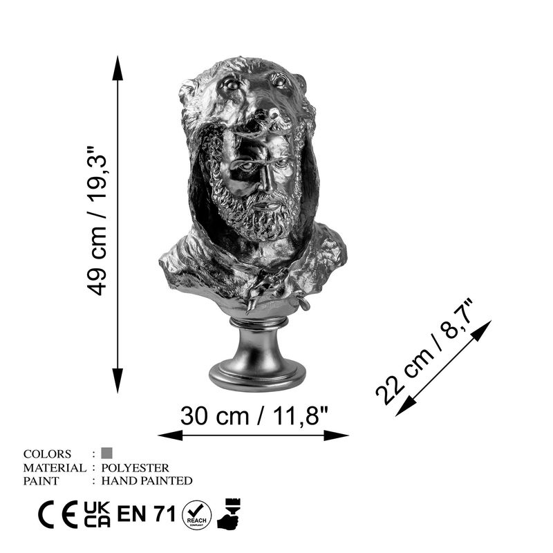 Casa si Gradina - Decoratiuni - Obiecte decorative - Accesorii decorative - Obiect decorativ Aberto Design, 100% poliester, 30 x 22 x 49 cm, argintiu, 565TNL1362 - Infinity.ro