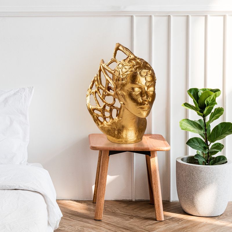 Casa si Gradina - Decoratiuni - Obiecte decorative - Accesorii decorative - Obiect decorativ Aberto Design, 100% poliester, 24 x 32 x 36 cm, auriu, 565TNL1344 - Infinity.ro