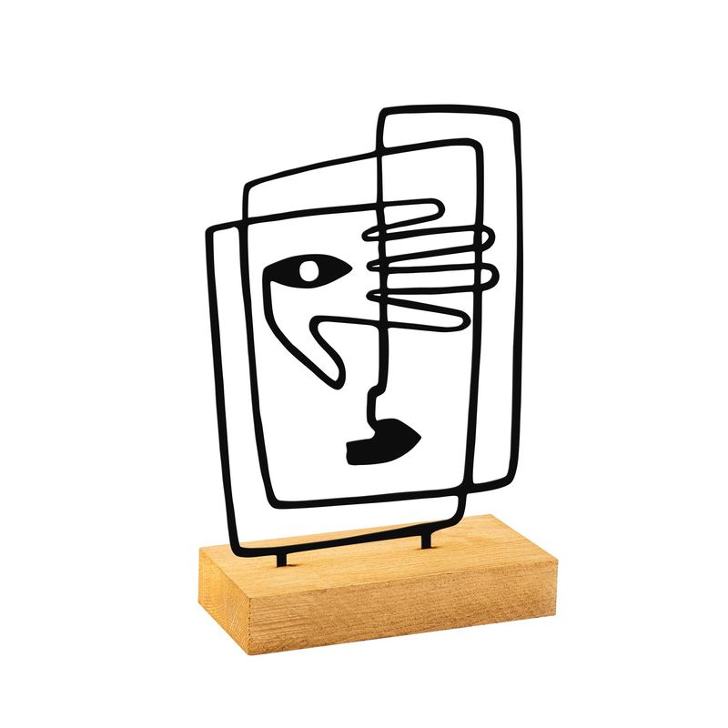 Casa si Gradina - Decoratiuni - Obiecte decorative - Accesorii decorative - Obiect decorativ Aberto Design, metal, 27 x 8 x 17 cm, lemn/negru, 565TNL1252 - Infinity.ro