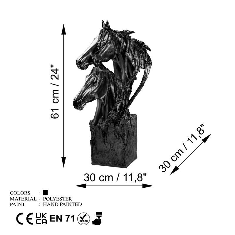Casa si Gradina - Decoratiuni - Obiecte decorative - Accesorii decorative - Obiect decorativ Aberto Design, 100% poliester, 30 x 30 x 61 cm, negru, 565TNL1375 - Infinity.ro