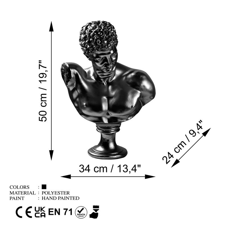Casa si Gradina - Decoratiuni - Obiecte decorative - Accesorii decorative - Obiect decorativ Aberto Design, 100% poliester, 34 x 24 x 50 cm, negru, 565TNL1371 - Infinity.ro