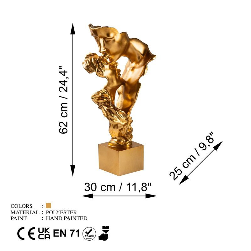 Casa si Gradina - Decoratiuni - Obiecte decorative - Accesorii decorative - Obiect decorativ Aberto Design, 100% poliester, 30 x 25 x 62 cm, auriu, 565TNL1376 - Infinity.ro