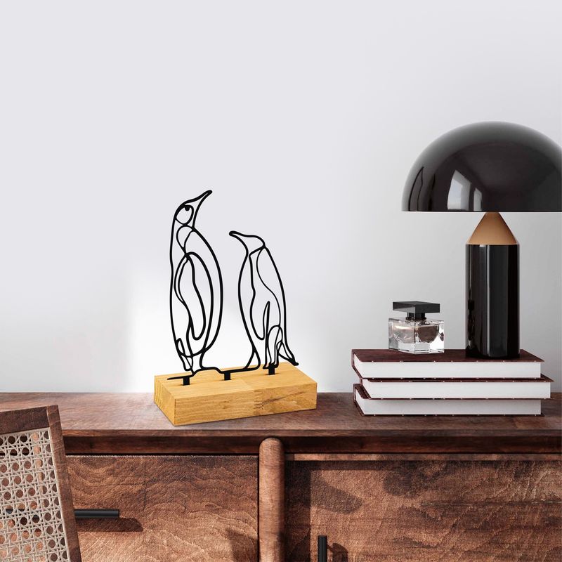Casa si Gradina - Decoratiuni - Obiecte decorative - Accesorii decorative - Obiect decorativ Aberto Design, metal, 26 x 8 x 17 cm, lemn/negru, 565TNL1250 - Infinity.ro