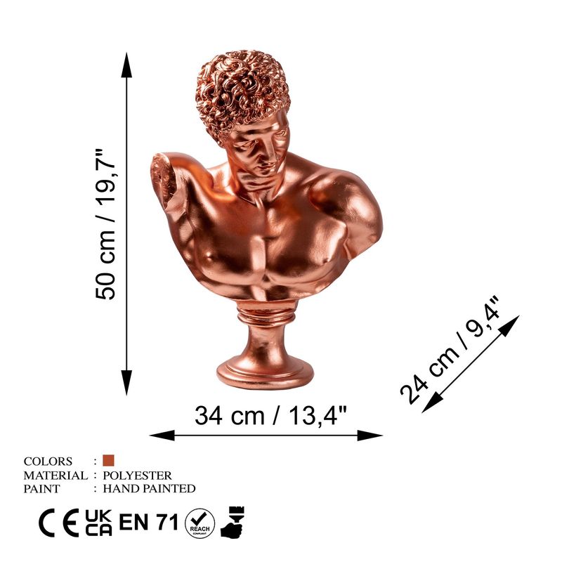 Casa si Gradina - Decoratiuni - Obiecte decorative - Accesorii decorative - Obiect decorativ Aberto Design, 100% poliester, 34 x 24 x 50 cm, cupru, 565TNL1369 - Infinity.ro