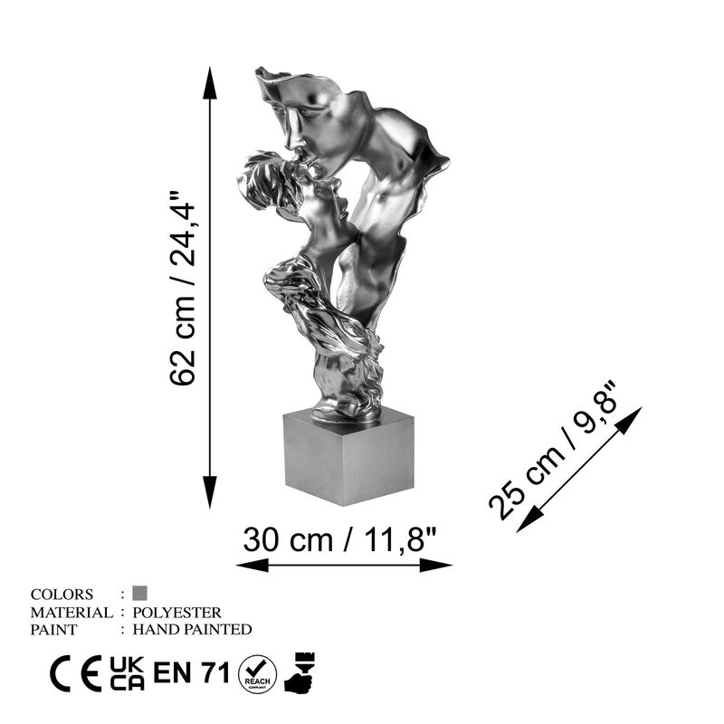Casa si Gradina - Decoratiuni - Obiecte decorative - Accesorii decorative - Obiect decorativ Aberto Design, 100% poliester, 30 x 25 x 62 cm, argintiu, 565TNL1378 - Infinity.ro