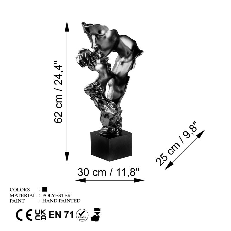 Casa si Gradina - Decoratiuni - Obiecte decorative - Accesorii decorative - Obiect decorativ Aberto Design, 100% poliester, 30 x 25 x 62 cm, negru, 565TNL1379 - Infinity.ro