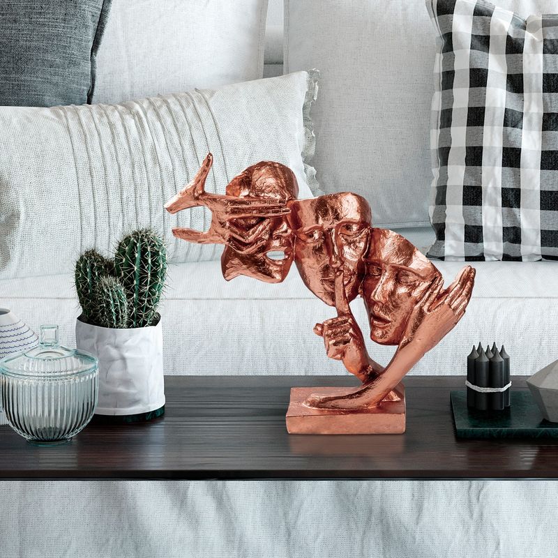 Casa si Gradina - Decoratiuni - Obiecte decorative - Accesorii decorative - Obiect decorativ Aberto Design, 100% poliester, 36 x 10 x 33 cm, cupru, 565TNL1337 - Infinity.ro