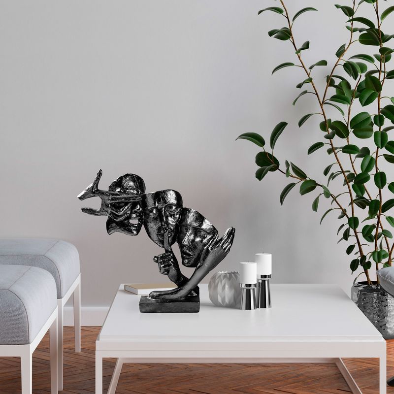 Casa si Gradina - Decoratiuni - Obiecte decorative - Accesorii decorative - Obiect decorativ Aberto Design, 100% poliester, 36 x 10 x 33 cm, negru, 565TNL1339 - Infinity.ro