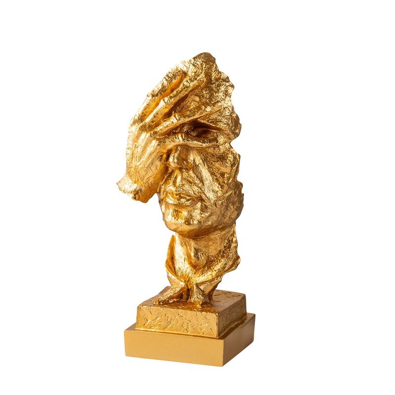 Casa si Gradina - Decoratiuni - Obiecte decorative - Accesorii decorative - Obiect decorativ Aberto Design, 100% poliester, 14 x 11 x 33 cm, auriu, 565TNL1328 - Infinity.ro