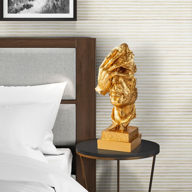 Casa si Gradina - Decoratiuni - Obiecte decorative - Accesorii decorative - Obiect decorativ Aberto Design, 100% poliester, 14 x 11 x 33 cm, auriu, 565TNL1328 - Infinity.ro