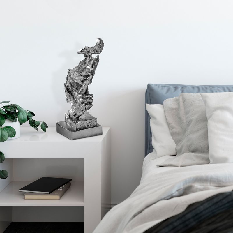 Casa si Gradina - Decoratiuni - Obiecte decorative - Accesorii decorative - Obiect decorativ Aberto Design, 100% poliester, 15 x 15 x 32 cm, argintiu, 565TNL1326 - Infinity.ro