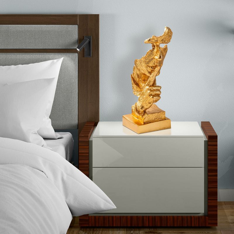 Casa si Gradina - Decoratiuni - Obiecte decorative - Accesorii decorative - Obiect decorativ Aberto Design, 100% poliester, 15 x 15 x 32 cm, auriu, 565TNL1324 - Infinity.ro