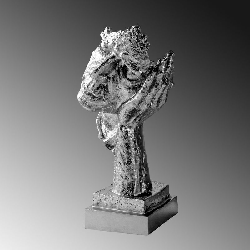 Casa si Gradina - Decoratiuni - Obiecte decorative - Accesorii decorative - Obiect decorativ Aberto Design, 100% poliester, 16 x 14 x 33 cm, argintiu, 565TNL1322 - Infinity.ro