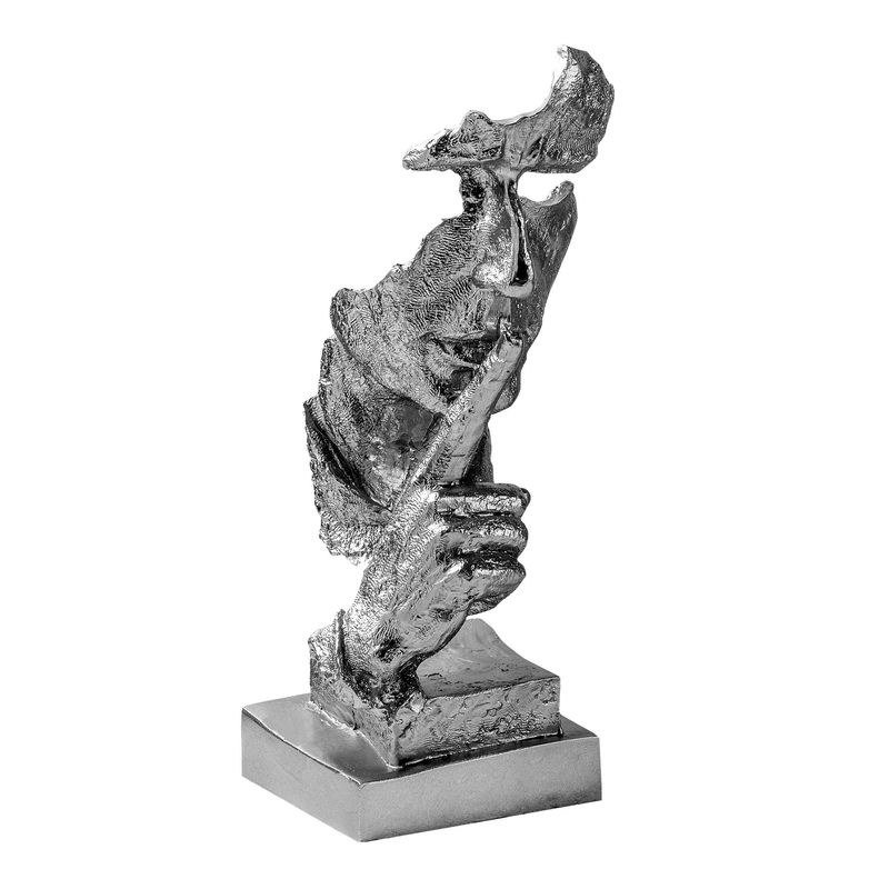 Casa si Gradina - Decoratiuni - Obiecte decorative - Accesorii decorative - Obiect decorativ Aberto Design, 100% poliester, 15 x 15 x 32 cm, argintiu, 565TNL1326 - Infinity.ro