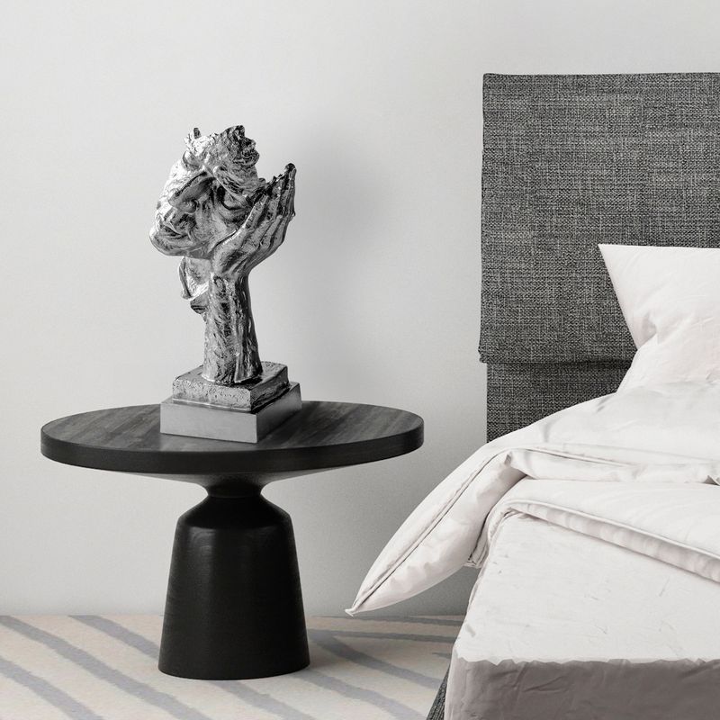 Casa si Gradina - Decoratiuni - Obiecte decorative - Accesorii decorative - Obiect decorativ Aberto Design, 100% poliester, 16 x 14 x 33 cm, argintiu, 565TNL1322 - Infinity.ro
