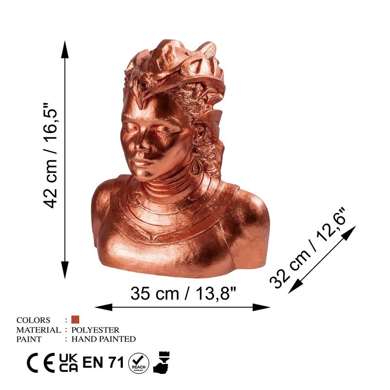 Casa si Gradina - Decoratiuni - Obiecte decorative - Accesorii decorative - Obiect decorativ Aberto Design, 100% poliester, 35 x 32 x 42 cm, cupru, 565TNL1365 - Infinity.ro
