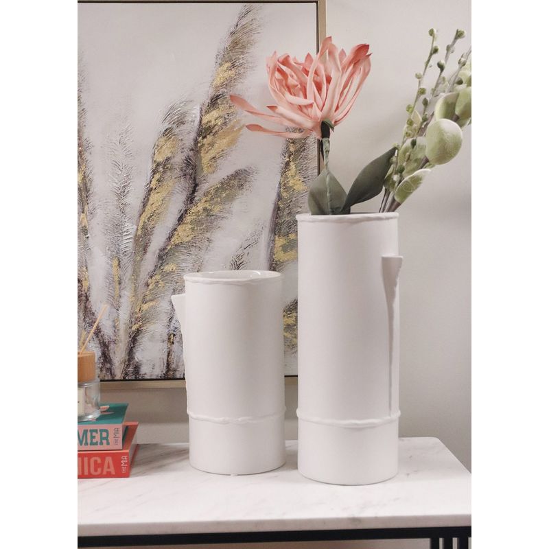 Casa si Gradina - Decoratiuni - Obiecte decorative - Vaze si boluri decorative - Vază Aberto Design, ceramică, 19 x 16 x 31 cm, alb, 742TMA4911 - Infinity.ro