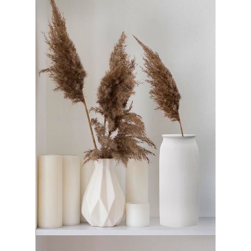 Casa si Gradina - Decoratiuni - Obiecte decorative - Vaze si boluri decorative - Vază Aberto Design, ceramică, 15 x 15 x 33 cm, alb, 742TMA4866 - Infinity.ro