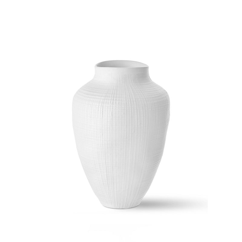 Casa si Gradina - Decoratiuni - Obiecte decorative - Vaze si boluri decorative - Vază Aberto Design, ceramică, 27 x 27 x 41 cm, alb, 742TMA4871 - Infinity.ro