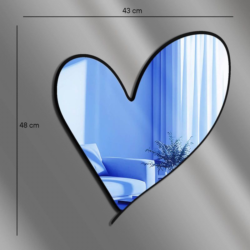 Casa si Gradina - Decoratiuni - Oglinzi - Oglindă decorativă Wallxpert, sticlă, 43 x 48 cm, albastru, 587MRX1174 - Infinity.ro