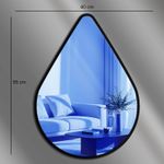 Casa si Gradina - Decoratiuni - Oglinzi - Oglindă decorativă Wallxpert, sticlă, 40 x 55 cm, albastru, 587MRX1173 - Infinity.ro