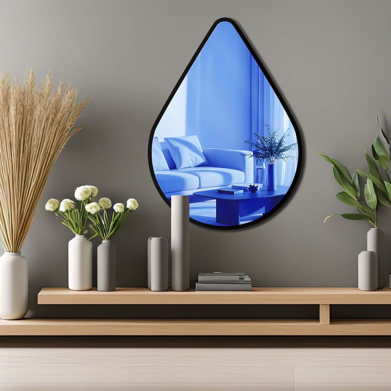 Casa si Gradina - Decoratiuni - Oglinzi - Oglindă decorativă Wallxpert, sticlă, 40 x 55 cm, albastru, 587MRX1173 - Infinity.ro