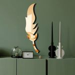 Casa si Gradina - Decoratiuni - Oglinzi - Oglindă decorativă Wallxpert, sticlă, 18 x 65 cm, auriu, 587MRX1139 - Infinity.ro