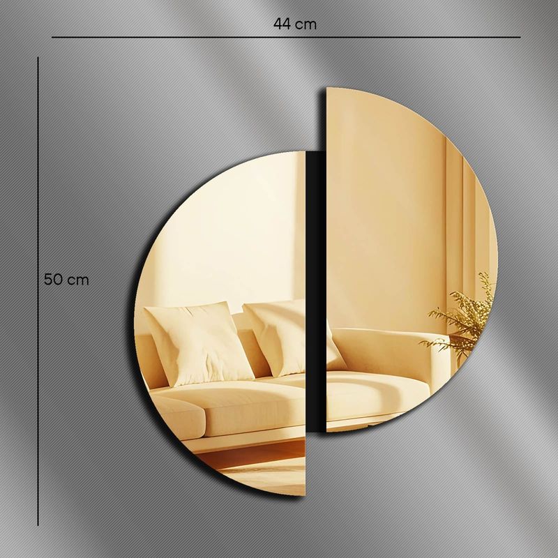 Casa si Gradina - Decoratiuni - Oglinzi - Oglindă decorativă Wallxpert, sticlă, 44 x 50 cm, auriu, 587MRX1137 - Infinity.ro