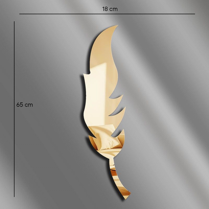 Casa si Gradina - Decoratiuni - Oglinzi - Oglindă decorativă Wallxpert, sticlă, 18 x 65 cm, auriu, 587MRX1139 - Infinity.ro