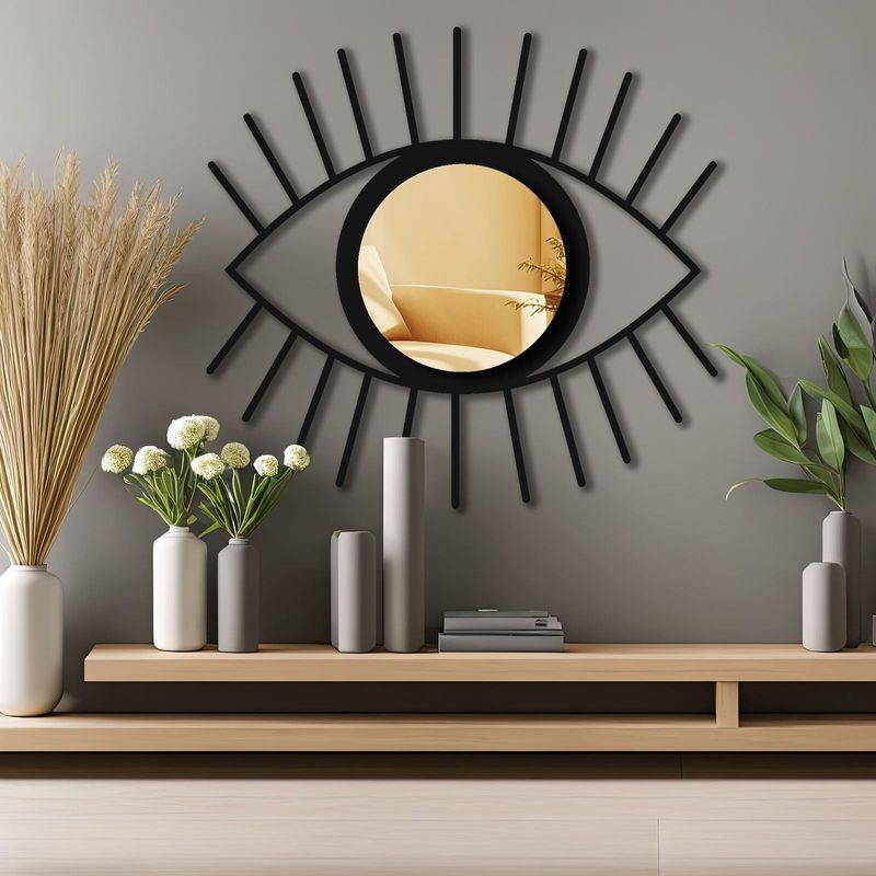 Casa si Gradina - Decoratiuni - Oglinzi - Oglindă decorativă Wallxpert, sticlă, 48 x 45 cm, auriu, 587MRX1138 - Infinity.ro