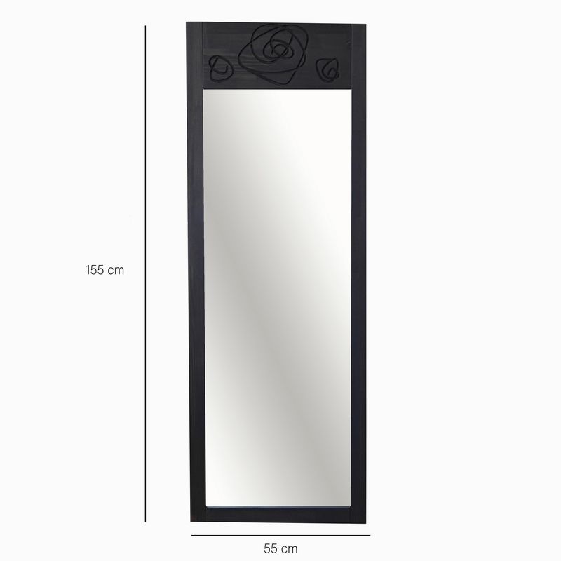 Casa si Gradina - Decoratiuni - Oglinzi - Oglindă cheval Hanah Home, ramă din lemn masiv de pin, 55 x 2 x 155 cm, antracit, 552NOS2349 - Infinity.ro