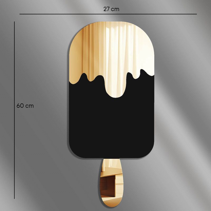 Casa si Gradina - Decoratiuni - Oglinzi - Oglindă decorativă Wallxpert, sticlă, 27 x 60 cm, auriu, 587MRX1134 - Infinity.ro