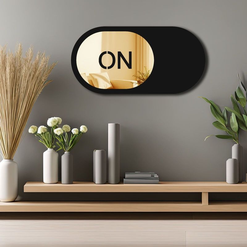 Casa si Gradina - Decoratiuni - Oglinzi - Oglindă decorativă Wallxpert, sticlă, 60 x 30 cm, auriu, 587MRX1128 - Infinity.ro