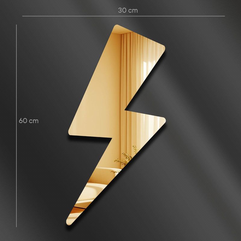 Casa si Gradina - Decoratiuni - Oglinzi - Oglindă decorativă Wallxpert, sticlă, 29 x 60 cm, auriu, 587MRX1122 - Infinity.ro