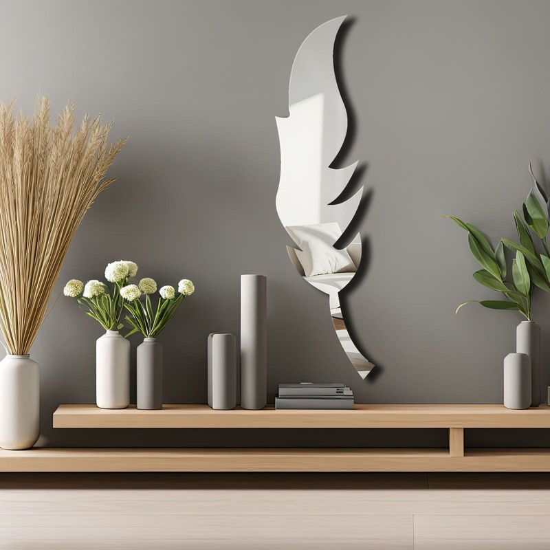 Casa si Gradina - Decoratiuni - Oglinzi - Oglindă decorativă Wallxpert, sticlă, 18 x 65 cm, argintiu, 587MRX1118 - Infinity.ro