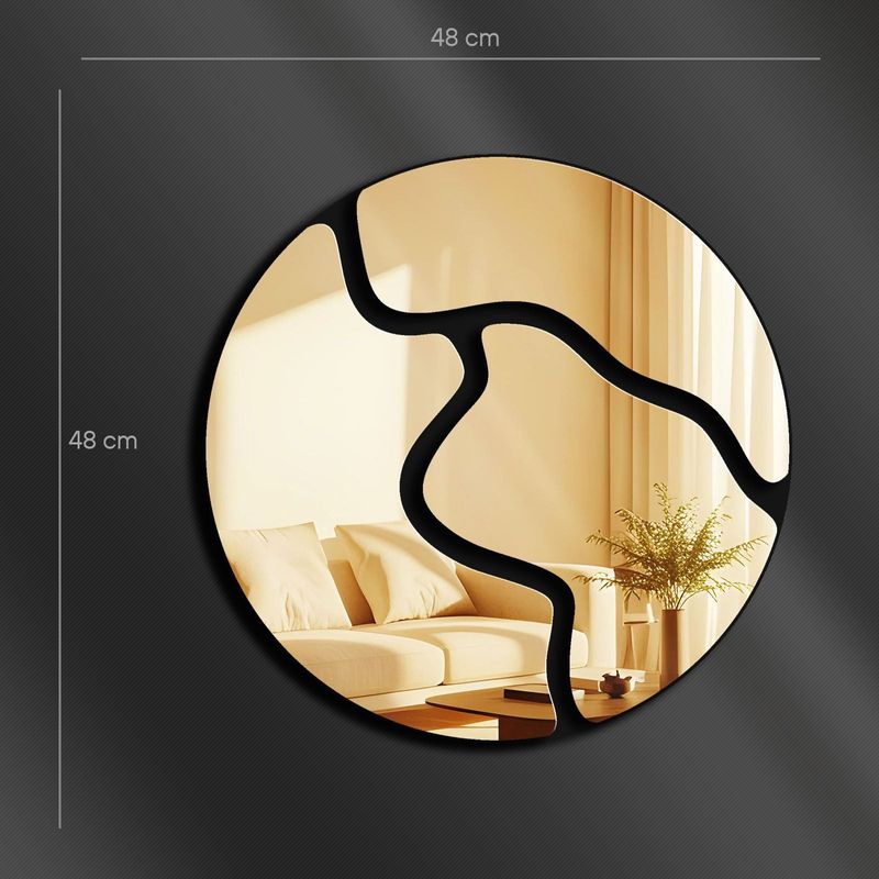 Casa si Gradina - Decoratiuni - Oglinzi - Oglindă decorativă Wallxpert, sticlă, 48 x 48 cm, auriu, 587MRX1125 - Infinity.ro