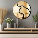 Casa si Gradina - Decoratiuni - Oglinzi - Oglindă decorativă Wallxpert, sticlă, 48 x 48 cm, auriu, 587MRX1125 - Infinity.ro