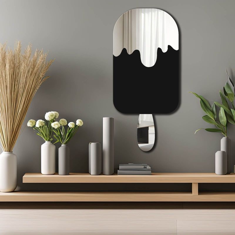Casa si Gradina - Decoratiuni - Oglinzi - Oglindă decorativă Wallxpert, sticlă, 27 x 60 cm, argintiu, 587MRX1113 - Infinity.ro
