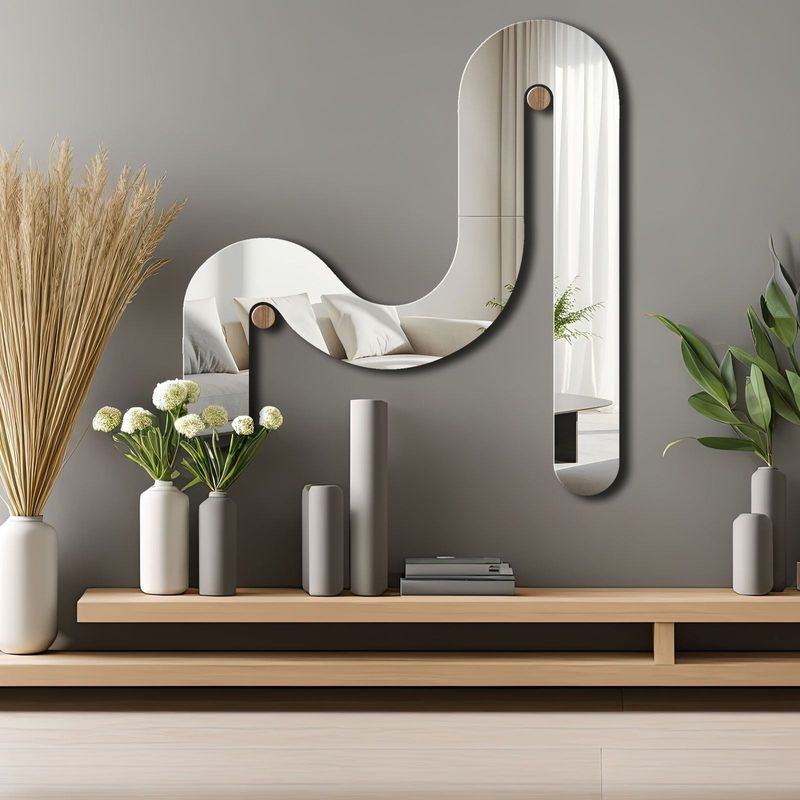 Casa si Gradina - Decoratiuni - Oglinzi - Oglindă decorativă Wallxpert, sticlă, 51 x 56 cm, argintiu, 587MRX1106 - Infinity.ro
