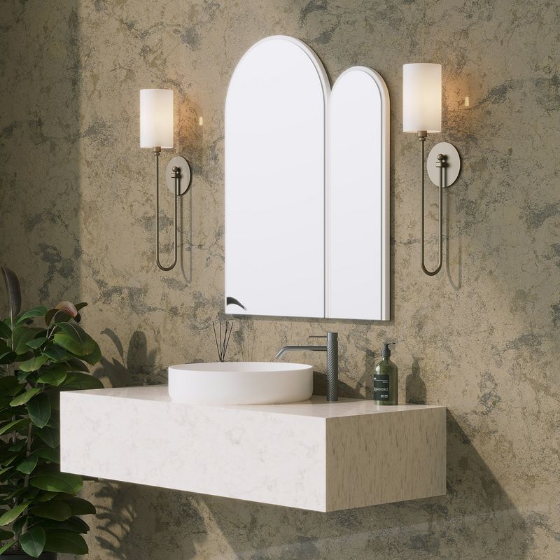 Casa si Gradina - Decoratiuni - Oglinzi - Oglindă decorativă Hanah Home, MDF, 2 x 60 x 73 cm, alb, 552NOS1233 - Infinity.ro