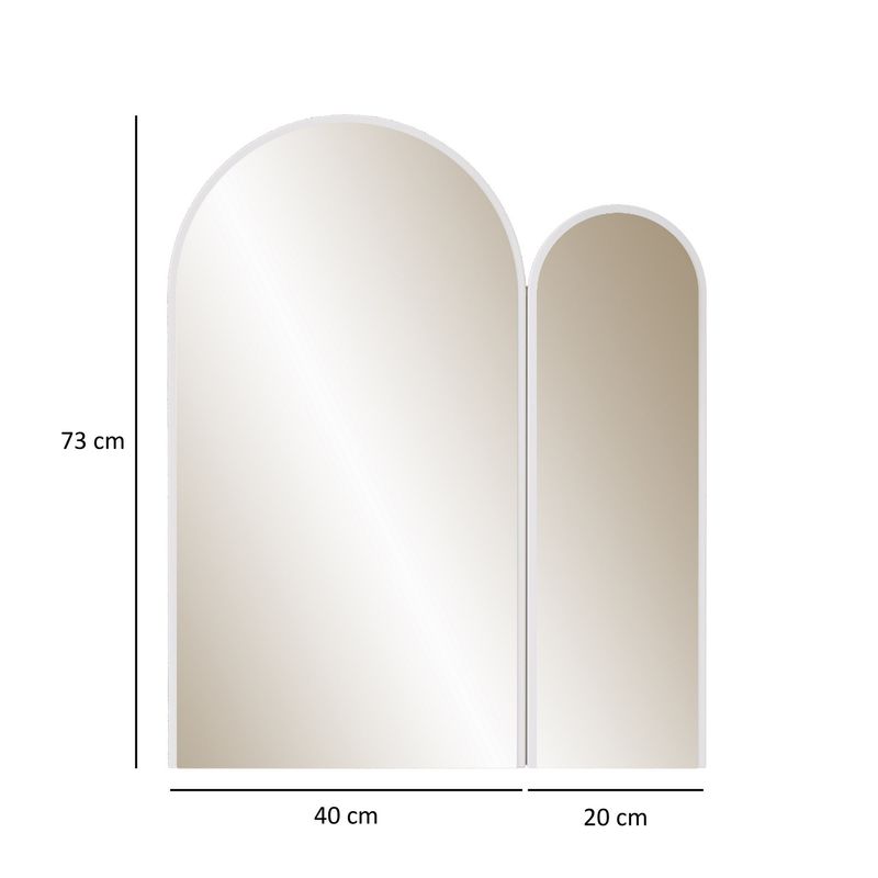 Casa si Gradina - Decoratiuni - Oglinzi - Oglindă decorativă Hanah Home, MDF, 2 x 60 x 73 cm, alb, 552NOS1233 - Infinity.ro